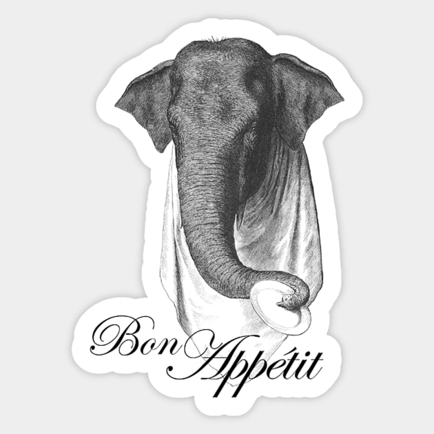 elephant chef Sticker by ysmnlettering